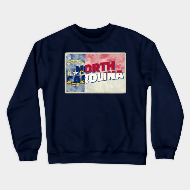 North Carolina vintage style retro souvenir Crewneck Sweatshirt by DesignerPropo